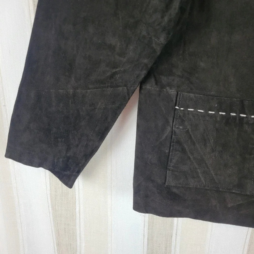 Vintage D&Co Suede Jacket Black Size‎ Extra Large